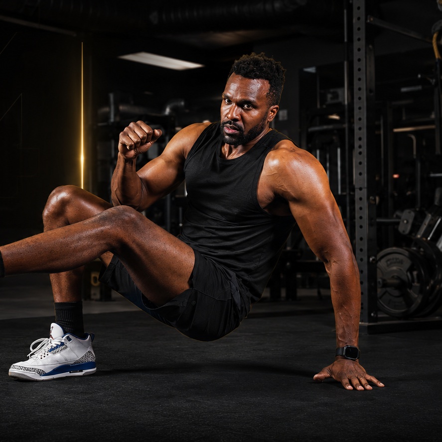 Elite athlete training in a premium gym